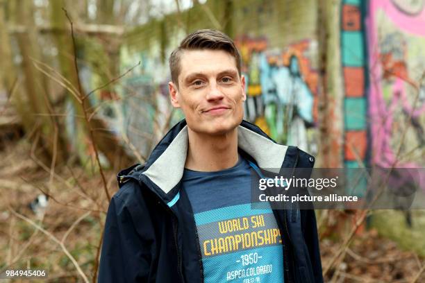 Local historian Christian Bormann stands in front of an approximately 80-metre-long piece of the Berlin Wall in Pankow in Berlin, Germany, 24 January...