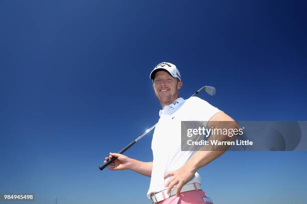 David Horsey of England poses for a picture on the 18th green ahead of the HNA Open de France at Le Golf National on June 27, 2018 in Paris, France.