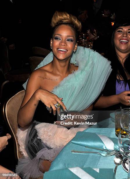 Rihanna at the 52nd Annual GRAMMY Awards - Salute To Icons Honoring Doug Morris held at The Beverly Hilton Hotel on January 30, 2010 in Beverly...