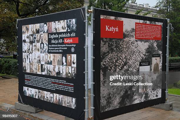 The opening of the exhibition on tke Katyn Massacre. The Katyn Massacre of 1940 was w mass execution of Polish military officers by the Soviet Union...