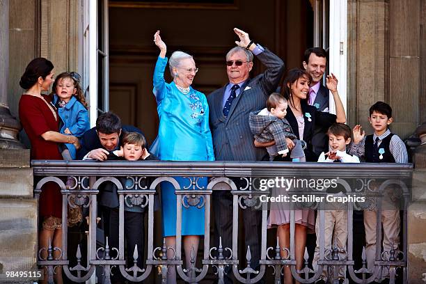 Crown Princess Mary of Denmark, Princess Isabella of Denmark, Crown Prince Frederik of Denmark, Prince Christian of Denmark, Queen Margrethe of...