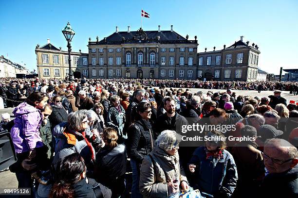 General view during Queen Margrethe's 70th Birthday Celebrations at Amaienborg Castle on April 16, 2010 in Copenhagen, Denmark.