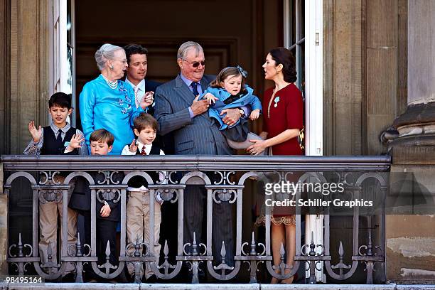 Prince Nikolai of Denmark, Prince Christian of Denmark, Queen Margrethe of Denmark, Prince Felix of Denmark, Crown Prince Frederik of Denmark, Henrik...