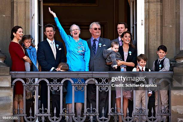 Crown Princess Mary of Denmark, Princess Isabella of Denmark, Crown Prince Frederik of Denmark, Prince Christian of Denmark, Queen Margrethe of...