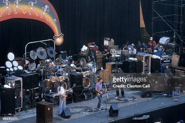 The Grateful Dead perfoming at the Greek Theater in Berkeley on July 15, 1984.