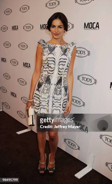Actress Camilla Belle arrives at the Tod's Beverly Hills Reopening To Benefit MOCA at Tod's Boutique on April 15, 2010 in Beverly Hills, California.