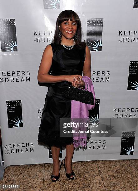 Kimberly Smith poses for a photo on the red carpet at the 12th annual Keepers Of The Dream Awards at the Sheraton New York Hotel & Towers on April...