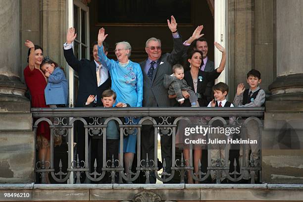 Crown Princess Mary of Denmark, Princess Isabella of Denmark, Crown Prince Frederik of Denmark, Prince Christian of Denmark, Queen Margrethe of...