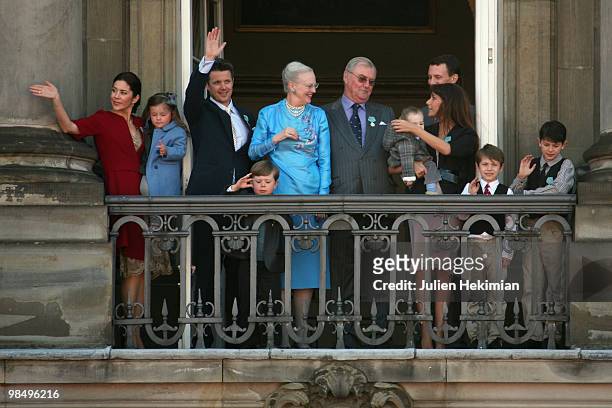 Crown Princess Mary of Denmark, Princess Isabella of Denmark, Crown Prince Frederik of Denmark, Prince Christian of Denmark, Queen Margrethe of...
