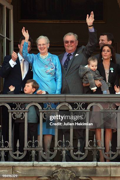 Crown Prince Frederik of Denmark, Prince Christian of Denmark, Queen Margrethe of Denmark, Henrik The Prince Consort of Denmark, Prince Henrik of...