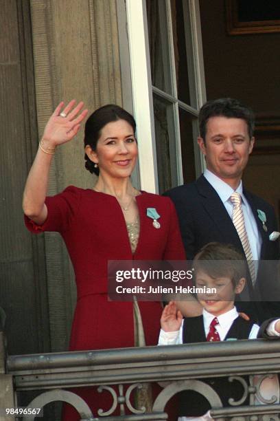 Crown Princess Mary of Denmark, Crown Prince Frederik of Denmark and Prince Felix attend Queen Margrethe's 70th Birthday Celebrations at Amaienborg...