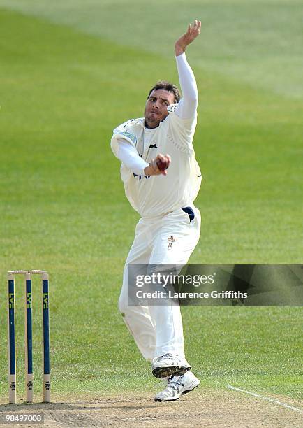 Paul Franks of Nottinghamshire in action during the LV County Championship Match between Nottinghamshire and Kent at Trent Bridge on April 16, 2010...