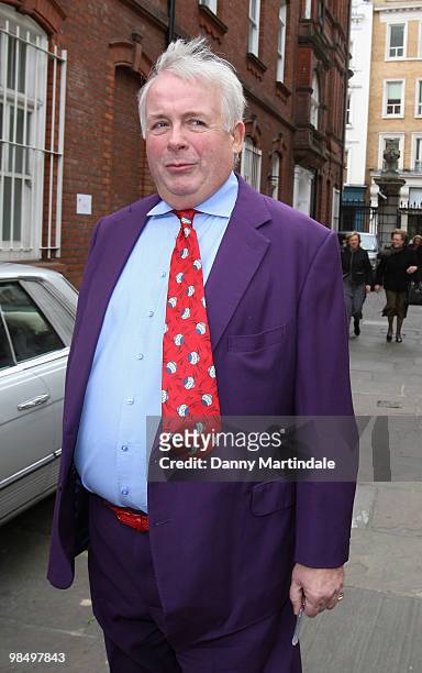Christopher Biggins attends the funeral of Christopher Cazenove held at St Paul's Church in Covent Garden on April 16, 2010 in London, England.
