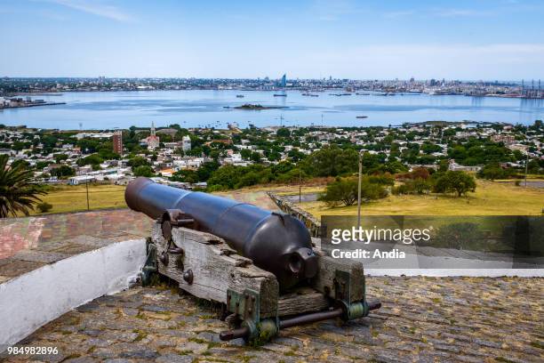 The Cerro Fortress or General Artigas Fortress overhanging the Bay of Montevideo, housing a museum with collections of weapons and uniforms. Cannon...