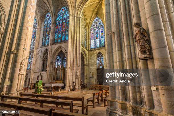 Basilica of Saint Urban of Troyes : interior of the classical Gothic building.