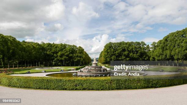 Herrenchiemsee , built by Ludwig II of Bavaria on Herreninsel, an island in the Chiemsee lake, is a replica of the Palace of Versailles.