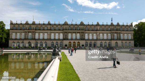 Herrenchiemsee , built by Ludwig II of Bavaria on Herreninsel, an island in the Chiemsee lake, is a replica of the Palace of Versailles.