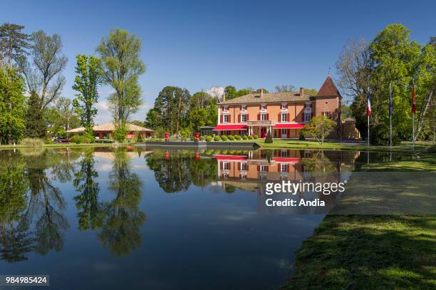 Vonnas , May 2016: Hotel du Bois Blanc, hotel within the castle 'Chateau d'Epeyssoles', on the hills of Vonnas, property belonging to Georges Blanc,...