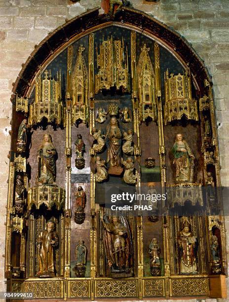 Gothic altarpiece. Church of Santa Maria la Mayor. Ezcaray. La Rioja. Spain.