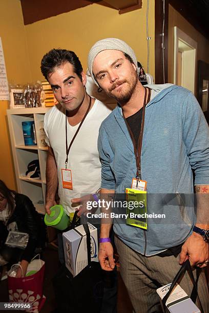 Actors Brien Perry and Clayne Crawford attends The Kari Feinstein Sundance Style Lounge on January 25, 2010 in Park City, Utah.