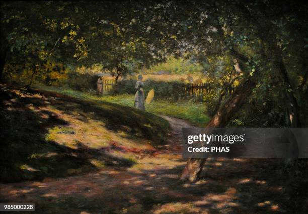 Wladyslaw Podkowinski . Polish painter. In the Garden , ca. 1892. Silesian Museum, Katowice, Poland.