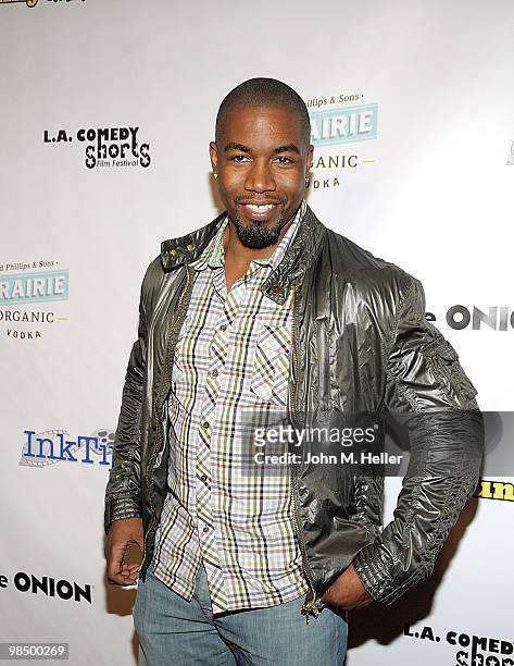 Actor Michael Jai White attends the L.A. Comedy Shorts Film Festival at the Downtown Independent Theater on April 15, 2010 in Los Angeles, California.