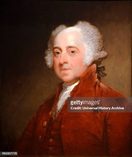 Portrait of John Adams, by Gilbert Stuart (1755-1828 Oil on wood 1821. John Adams . American patriot who served as the second President of the United...