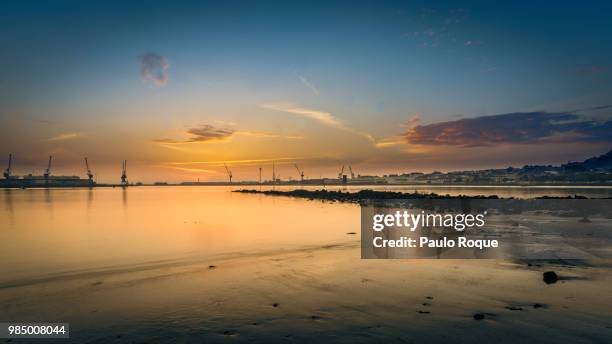 sunset in viana do castelo - castelo stock pictures, royalty-free photos & images