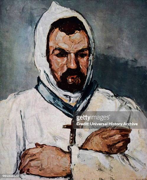 Portrait of Uncle Dominique as a Monk by Paul Cezanne a French Post-Impressionist painter. Dated 19th Century.