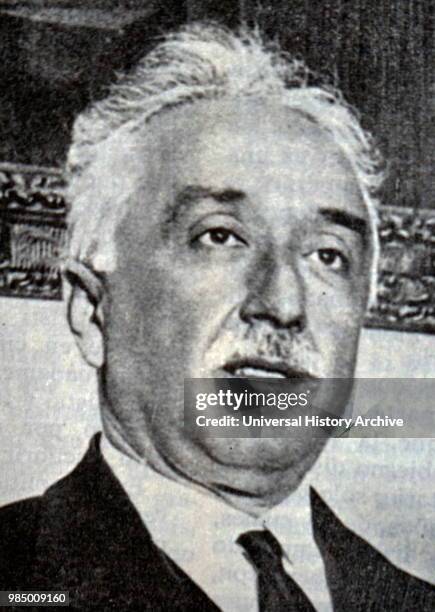Photographic portrait of Niceto Alcala-Zamora a Spanish lawyer, politician, and Prime Minister of the Second Spanish Republic. Dated 20th Century.