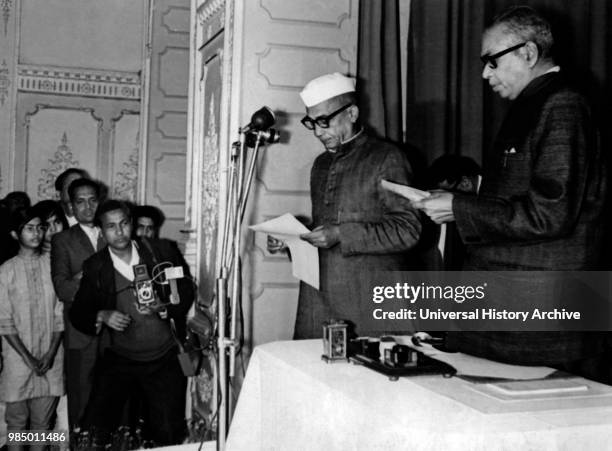 Charan Singh Swearing in as Chief Minister of Uttar Pradesh 1967-68. Chaudhary Charan Singh was the Prime Minister of the Republic of India, serving...