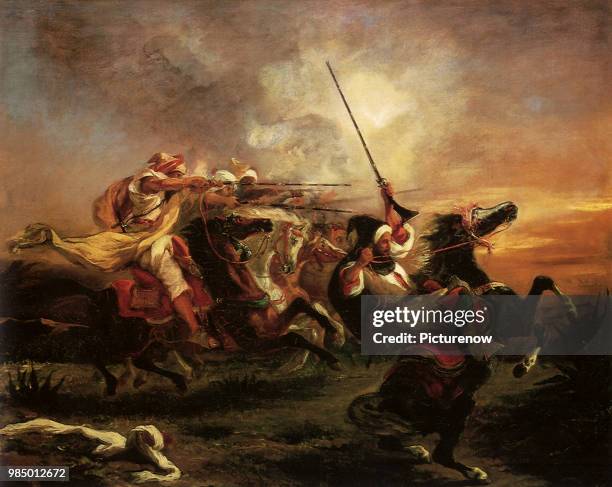 Moroccan Military Exercises 1832, Delacroix, Eugene.