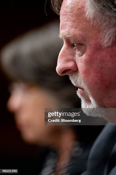 Sheila Bair, chairwoman of the Federal Deposit Insurance Corporation , right, and John Bowman, acting director of the Office of Thrift Supervision ,...