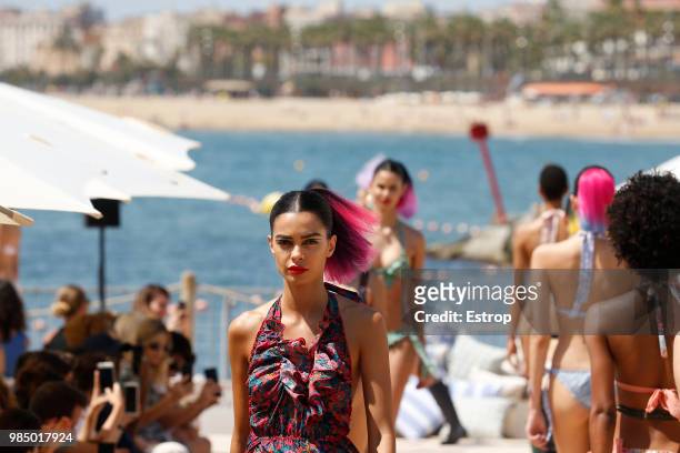 Atmosphere at the Como un Pez en el Agua show during the Barcelona 080 Fashion Week on June 25, 2018 in Barcelona, Spain.