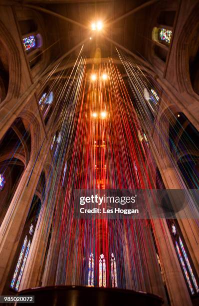 grace cathedral, ribbon of light - grace cathedral stock pictures, royalty-free photos & images