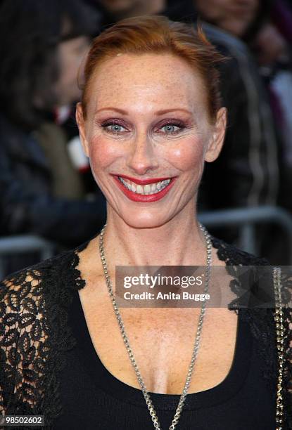 Actress Andrea Sawatzki arrives to the Jupiter Award ceremony2 at the 'Puro Sky Lounge' on April 16, 2010 in Berlin, Germany.