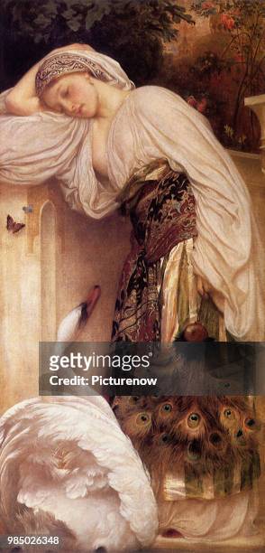 Girl with a Swan, Leighton, Frederic.