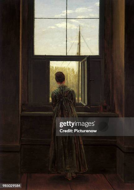 Woman at Window, Friedrich, Caspar David.