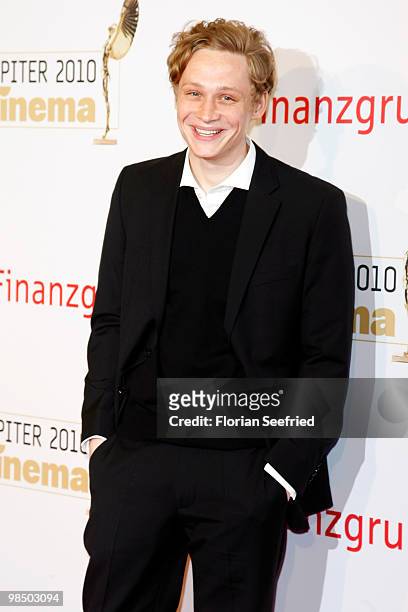 Actor Matthias Schweighoefer attends the 'Jupiter Award 2010' at Puro Sky Lounge on April 16, 2010 in Berlin, Germany.