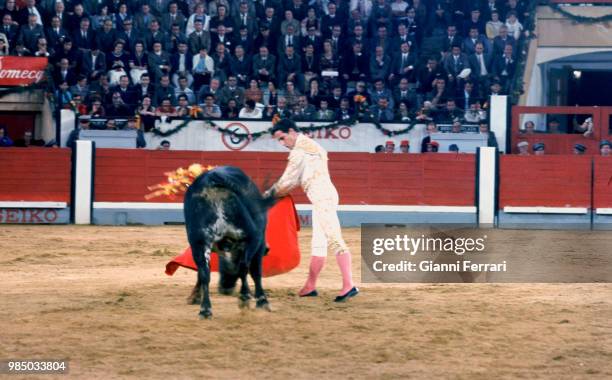 Spanish bullfighter El Viti during a bullfight in the ' Plaza de las Ventas' Madrid, Spain. .