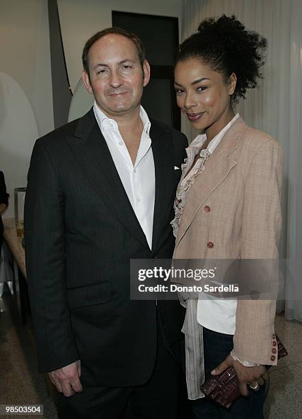 John Demsey, President of M.A.C Cosmetics, and Sophie Okonedo, Best Supporting Actress Nominee For 'Hotel Rwanda'