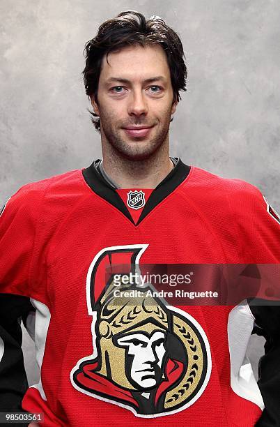 Matt Cullen of the Ottawa Senators poses for his official team headshot on March 27, 2010 at Scotiabank Place in Ottawa, Ontario, Canada.