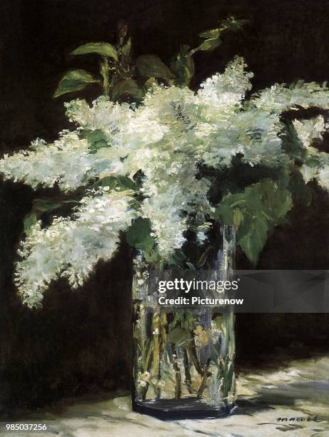 Lilies in a Glass, Manet, edouard.