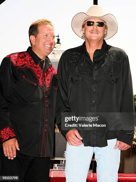 Radio Personality Shawn Parr and country singer Alan Jackson attend the Alan Jackson Hollywood Walk Of Fame Induction Ceremony on April 16, 2010 in...