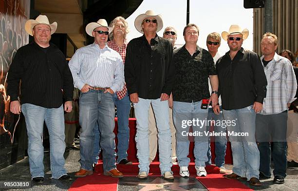 Country singer Alan Jackson and his band attend the Alan Jackson Hollywood Walk Of Fame Induction Ceremony on April 16, 2010 in Hollywood, California.