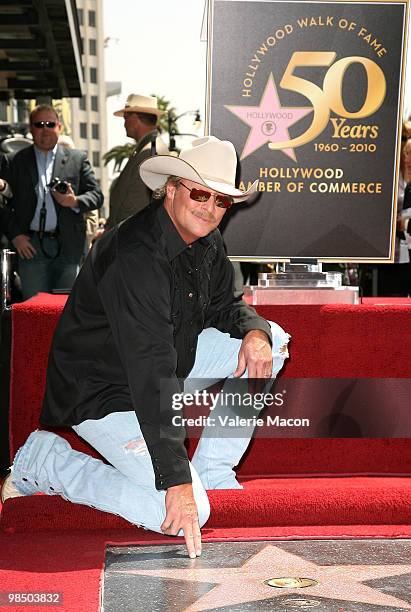 Country singer Alan Jackson attends his Hollywood Walk Of Fame Induction Ceremony on April 16, 2010 in Hollywood, California.