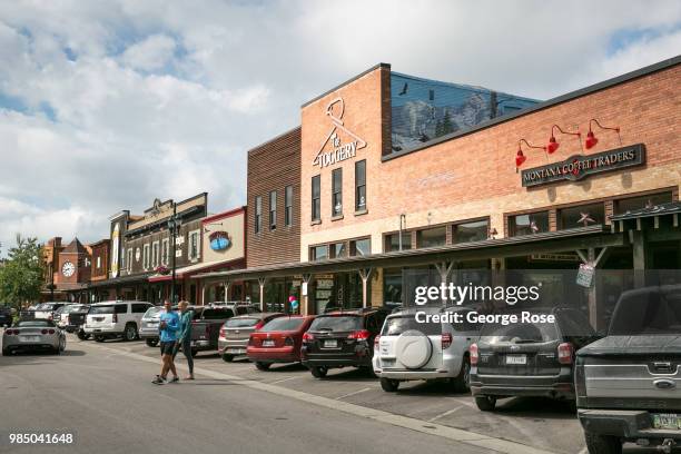 The quaint and historic downtown shops in this transcontinental railroad hub are viewed on June 22 in Whitefish, Montana. Home to Glacier National...