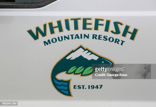 White out conditions of clouds and fog at the top of Whitefish Mountain Ski Resort, a popular mountain biking area during the summer, are viewed on...