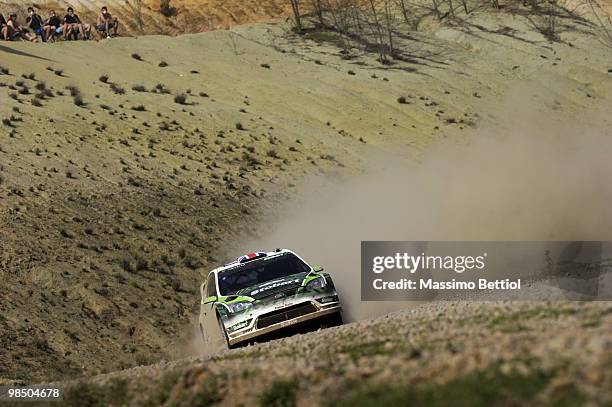 Matthew Wilson of Great Britain and Scott Martin of Great Britain compete in their Stobart Ford Focus during Leg 1 of the WRC Rally of Turkey on...