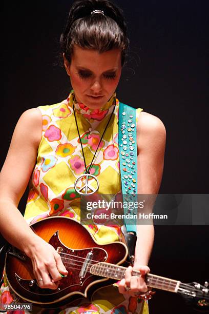 Scarlett Rische of the band Jypsi performs at the GRAMMYs on the Hill event on Capitol Hill on April 15, 2010 in Washington, DC.